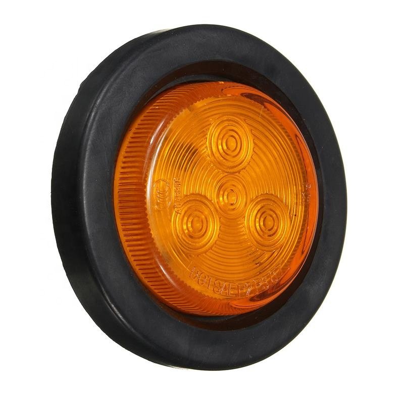 2inch 12V Car External Lights Round LED Auto Car Bus Truck Trailer Side Marker Indicator Trailer Light Rear Side Lights