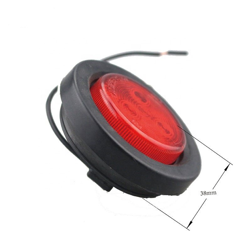 2inch 12V Car External Lights Round LED Auto Car Bus Truck Trailer Side Marker Indicator Trailer Light Rear Side Lights