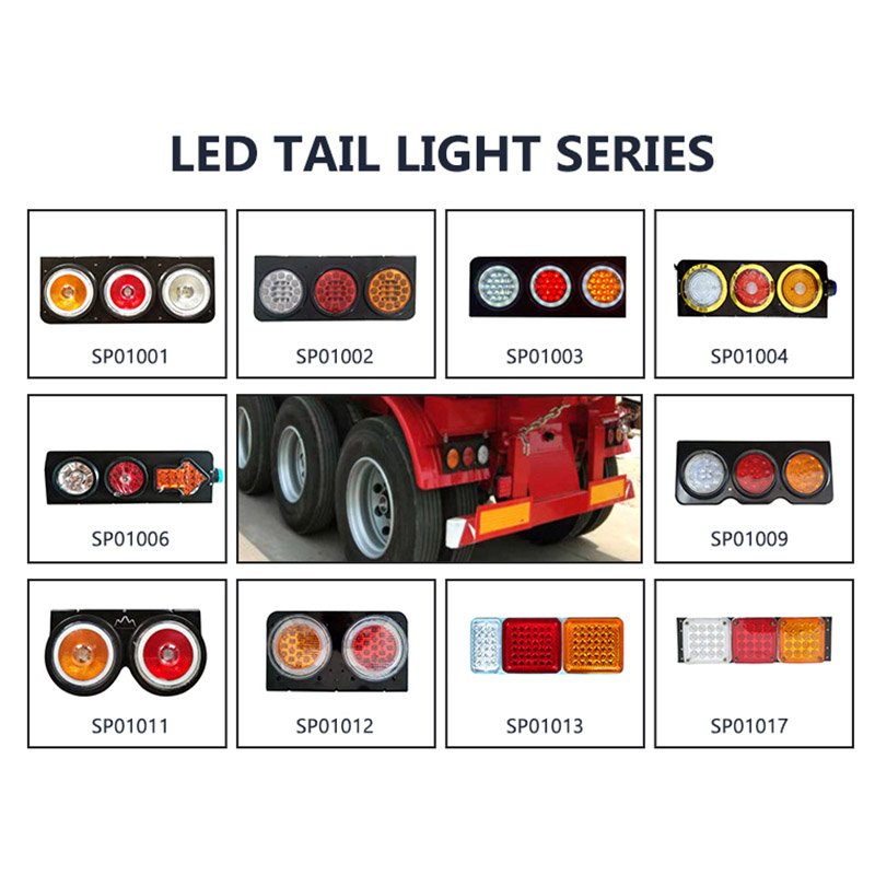Waterproof Yellow Red White 4 Inch Round Truck Trailer Led Stop Turn Tail Light