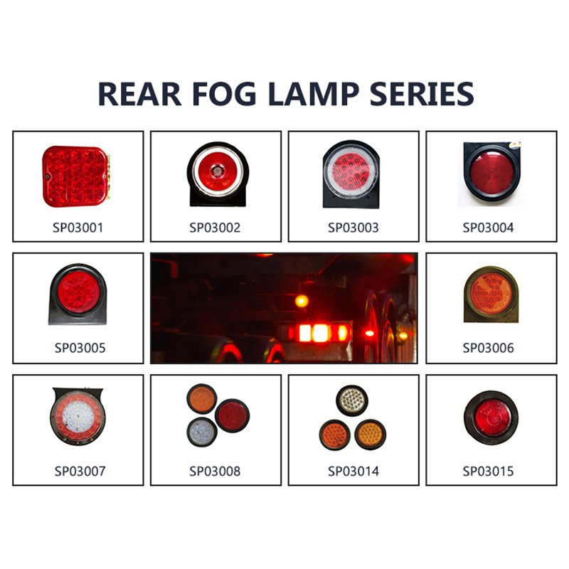 Waterproof Yellow Red White 4 Inch Round Truck Trailer Led Stop Turn Tail Light