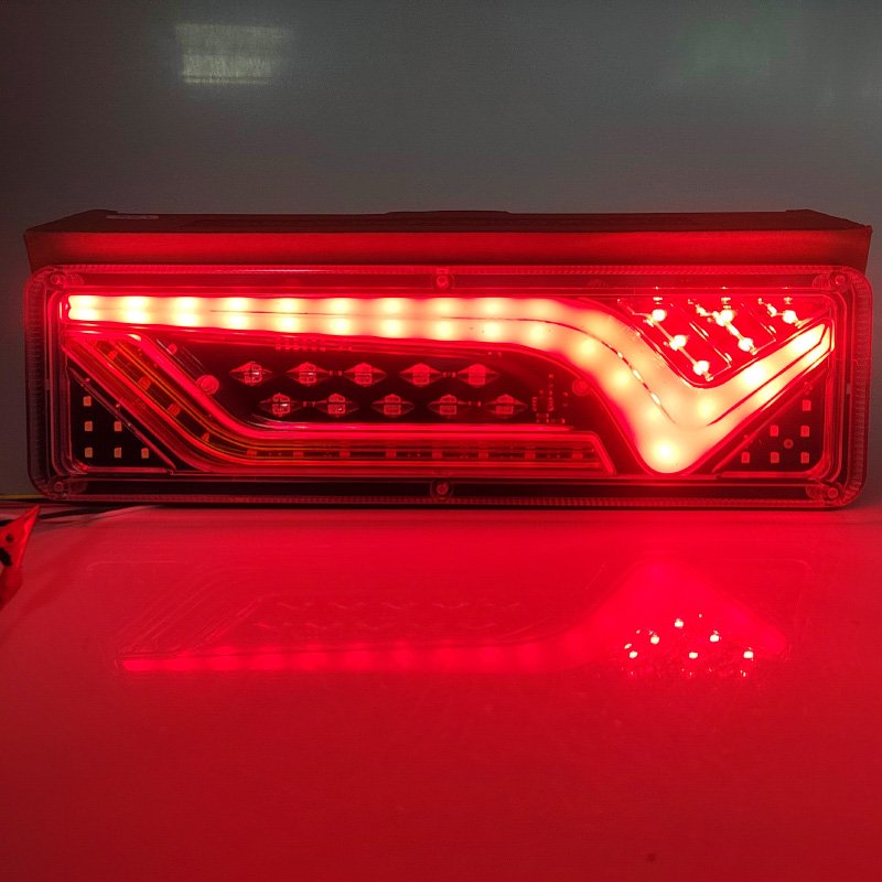 LED Rear Taillights for Large Trucks Guide Light Type Brake Lights, High Brightness Running Lights, Rear Taillight Assembly