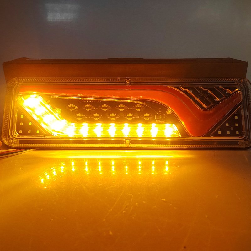 LED Rear Taillights for Large Trucks Guide Light Type Brake Lights, High Brightness Running Lights, Rear Taillight Assembly