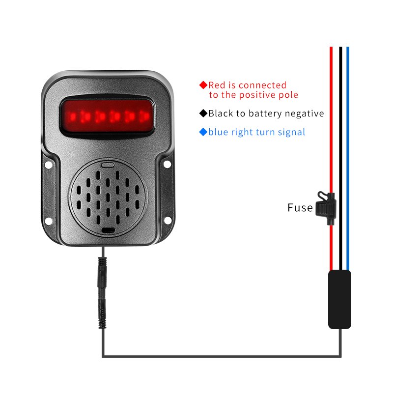 12v 24V Heavy-Duty Vehicle Truck Bus Fuel Tank Trailer Blind Spot Parking Radar Audible Visible Siren Sound Alarm Light System