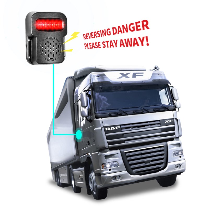 12v 24V Heavy-Duty Vehicle Truck Bus Fuel Tank Trailer Blind Spot Parking Radar Audible Visible Siren Sound Alarm Light System