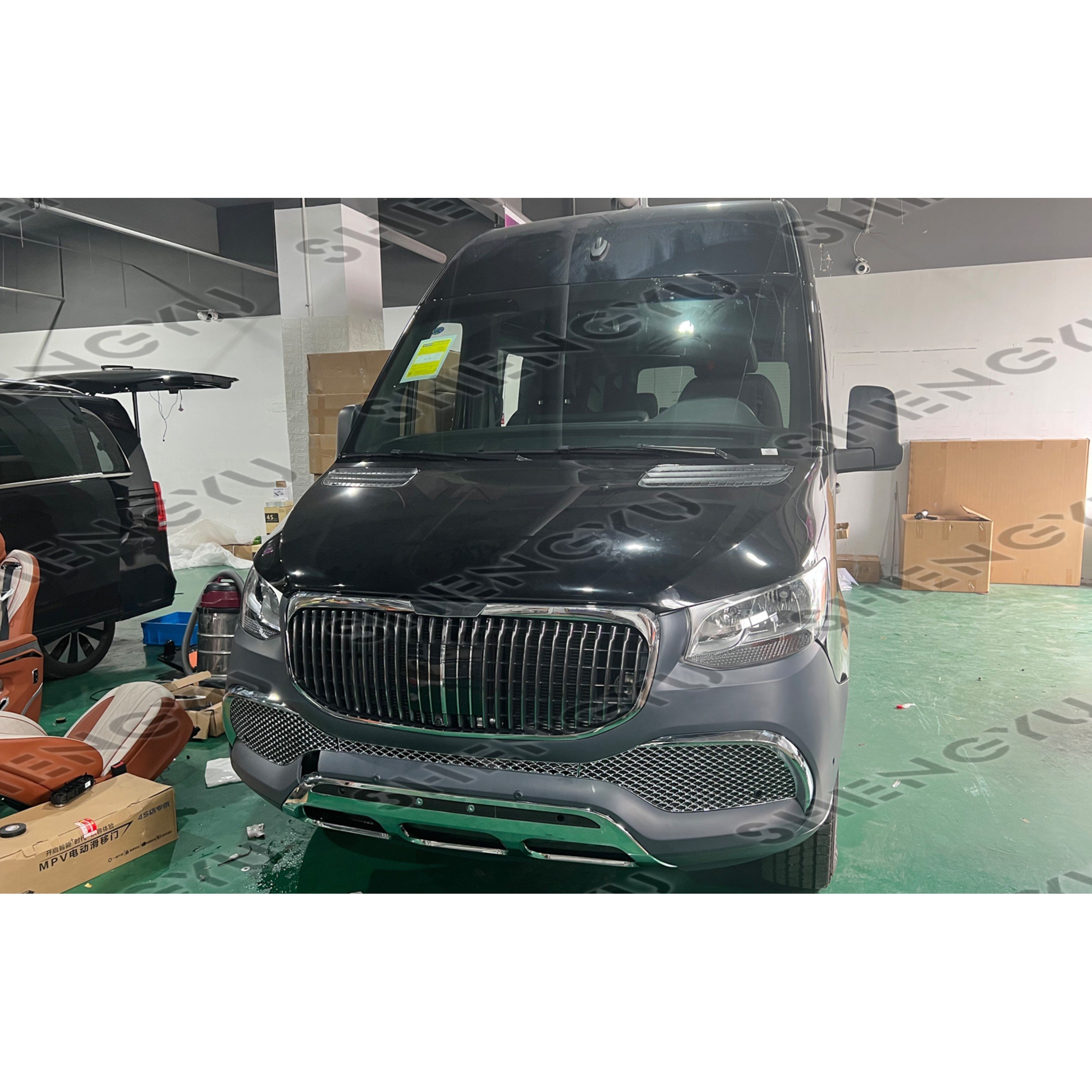 Auto Body Systems for Benz Sprinter W906 W907 W910 2018-2020 to Maybach Model Include Front Bumper Assembly with Grille