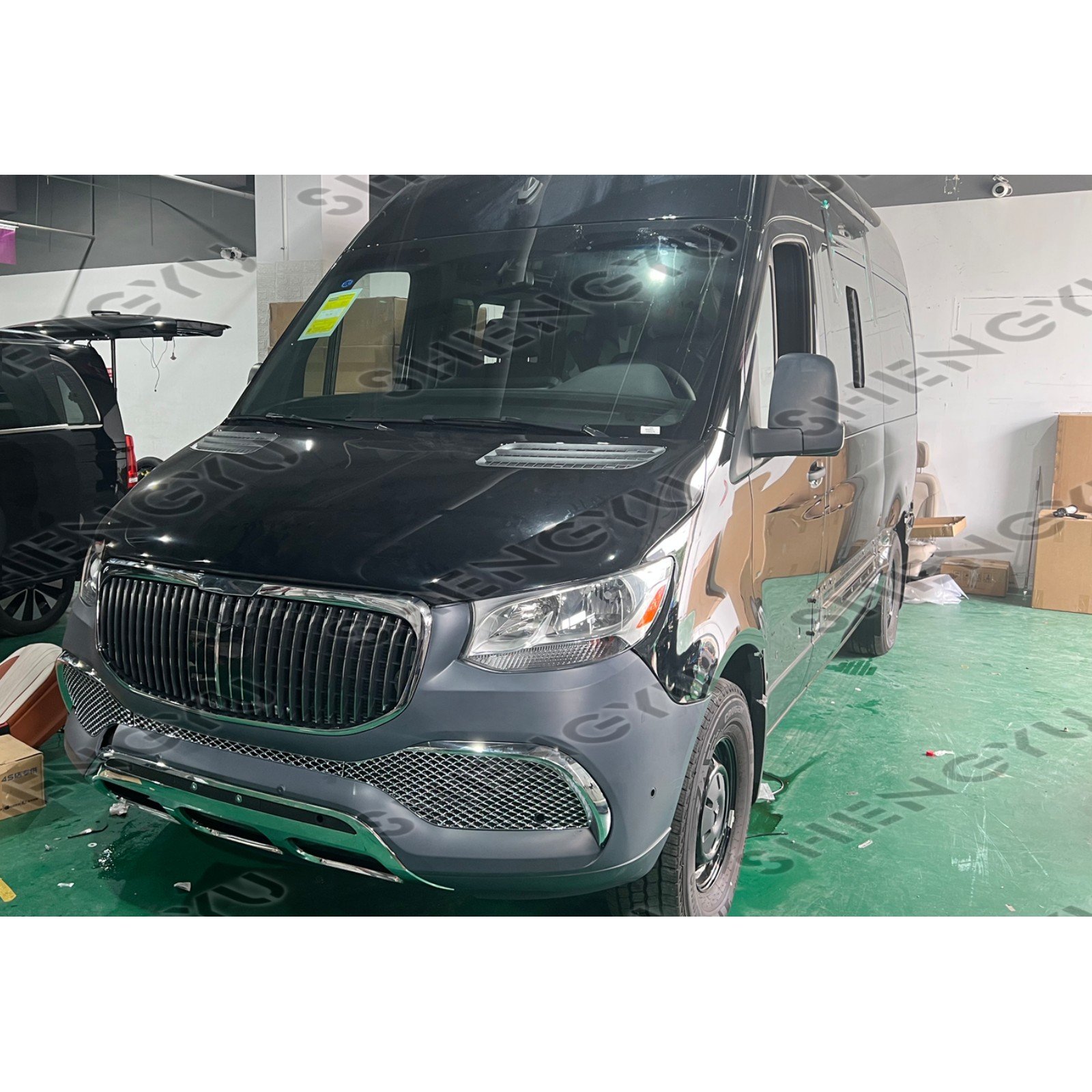 Auto Body Systems for Benz Sprinter W906 W907 W910 2018-2020 to Maybach Model Include Front Bumper Assembly with Grille
