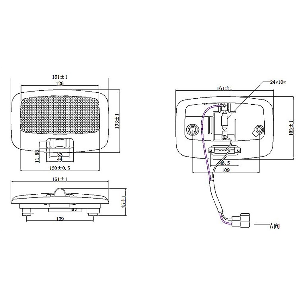 Yuan Hao Halogen Car Interior Lights DC24V 10W car interior roof light car interior lighting