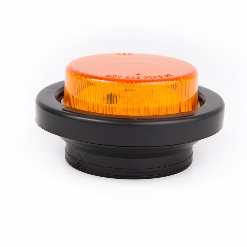 Clear Amber Red Side Marker Light 2-prong Plug Connect 2.5 Inch Round Clearance Lamp for Truck Trailer Lorry Others Car 10-30V
