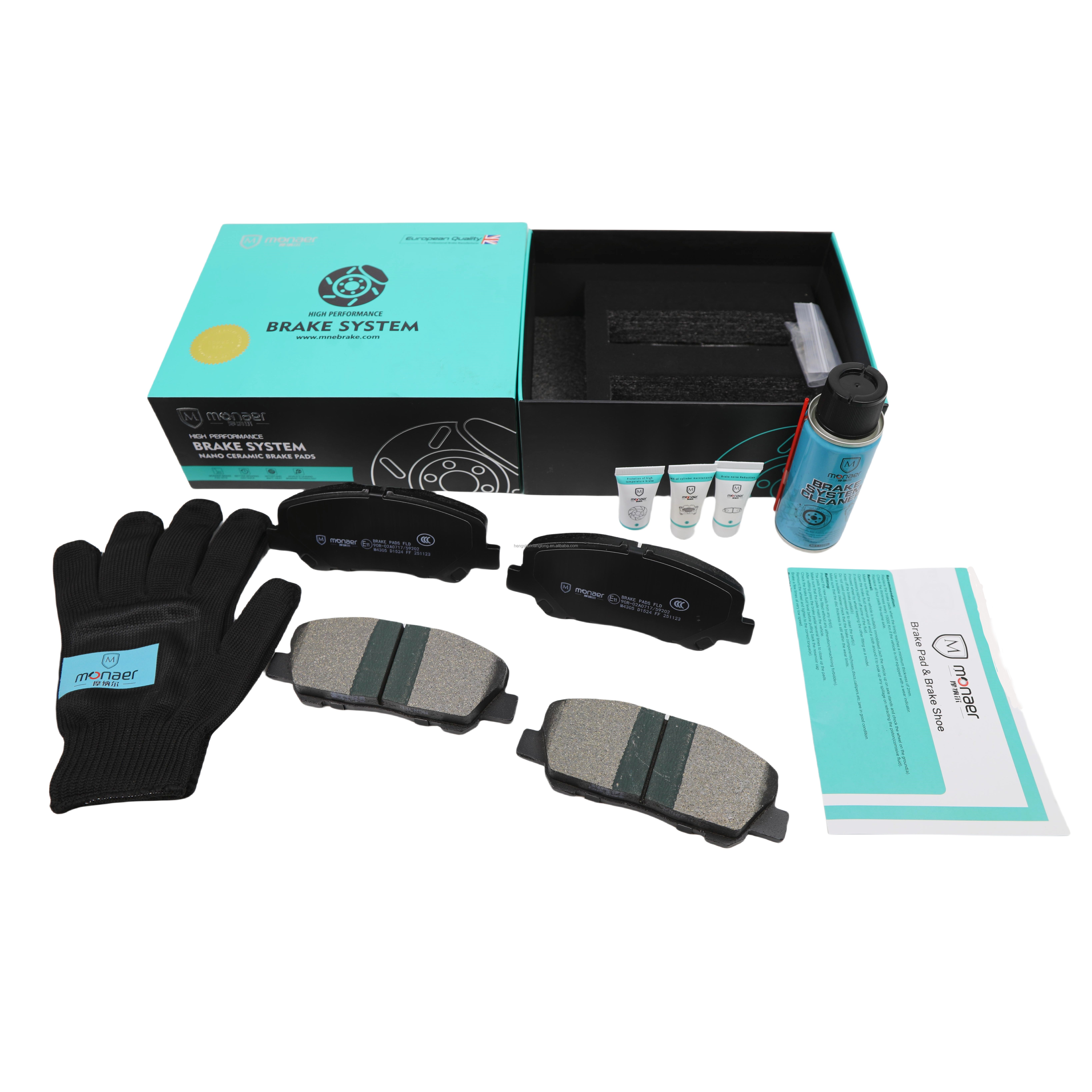 Monaer Ceramic Brake Pads D1524 Brake System Maintenance Kit for Toyota ALPHARD