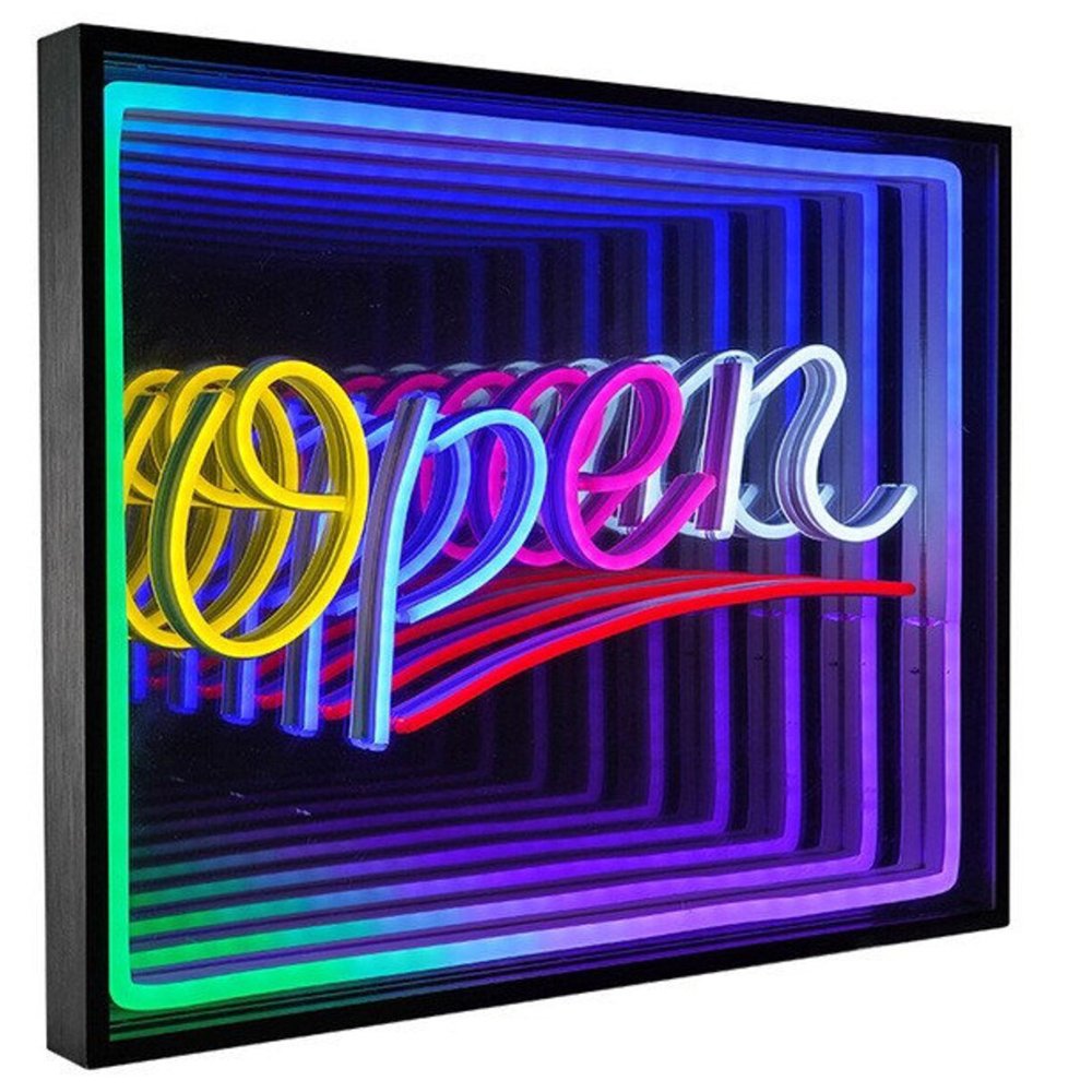 Factory Price Business Decorative LED Acrylic Neon Arts Easy Installation Custom Mirror Backlit Wall Decor Infinity Neon Sign