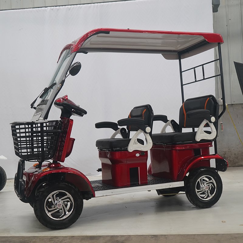 Four Seats Mini Electric Tourist Bus with Canopy Electric Sightseeing Vehicle for Passenger