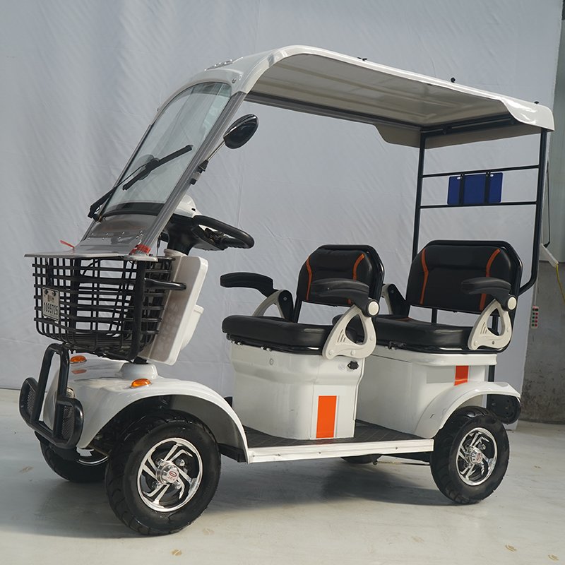 Four Seats Mini Electric Tourist Bus with Canopy Electric Sightseeing Vehicle for Passenger