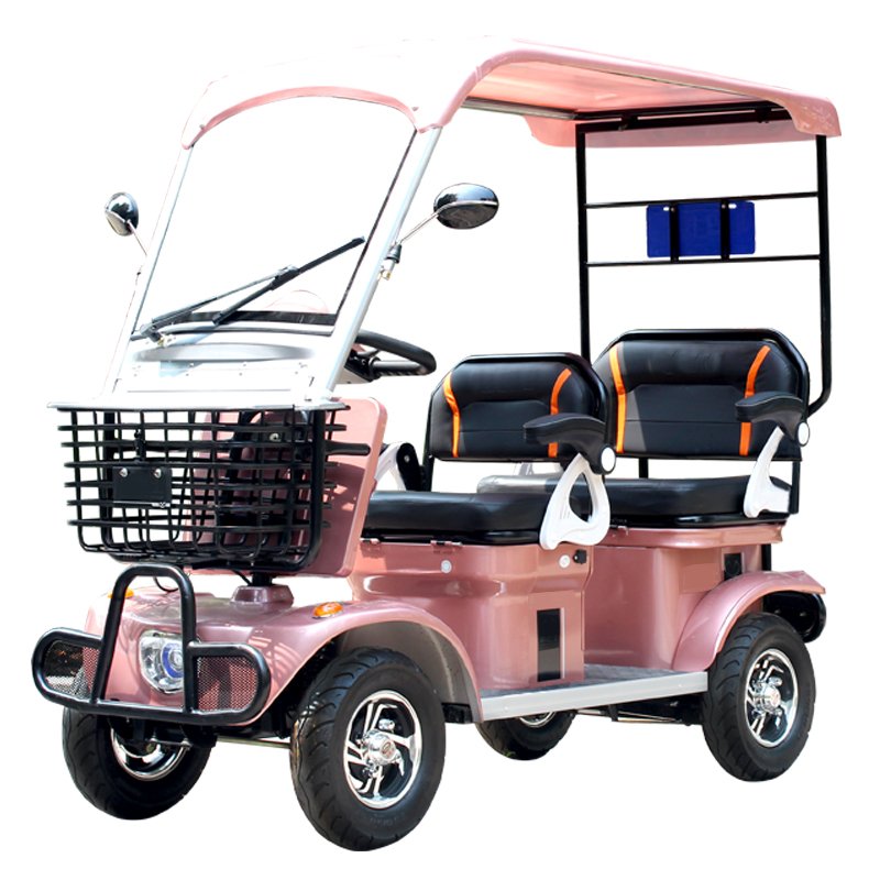 Four Seats Mini Electric Tourist Bus with Canopy Electric Sightseeing Vehicle for Passenger