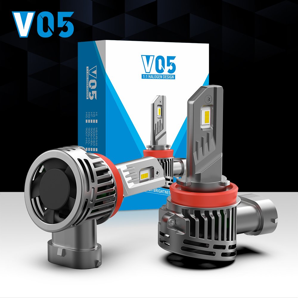 GESLLA Factory V05 100w 12000lm Auto Led Headlight Bulbs H7 H3 H4 Led Headlight H11 9005 9006 Luces Faros Led H4 Bulb