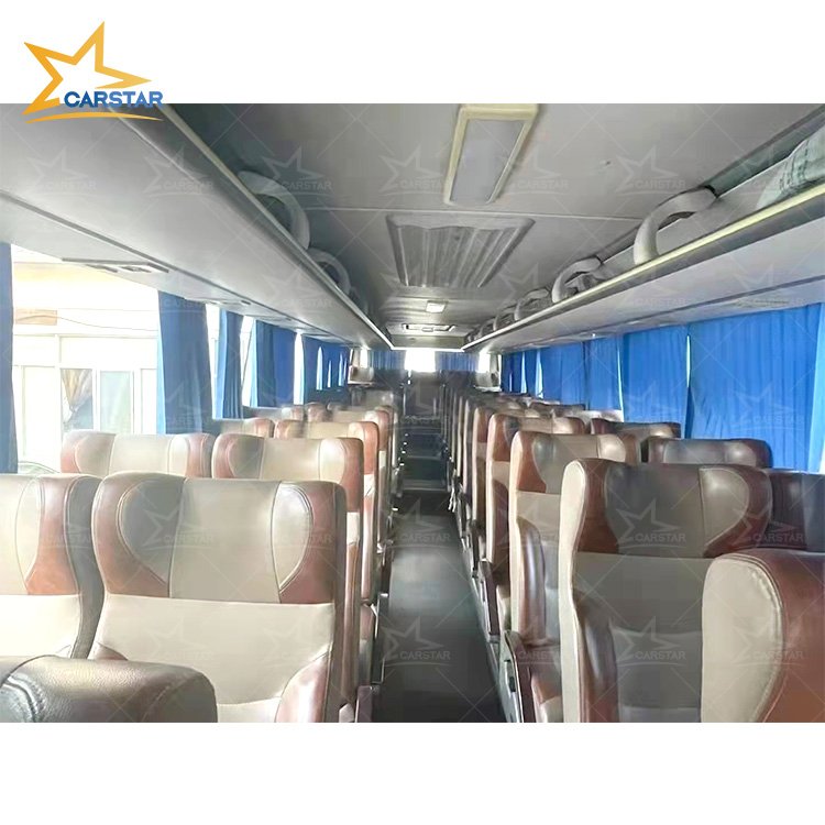 Second-Hand Kinglong Yutong Coach Bus 51 Seats Refurbished Passenger Car with AC