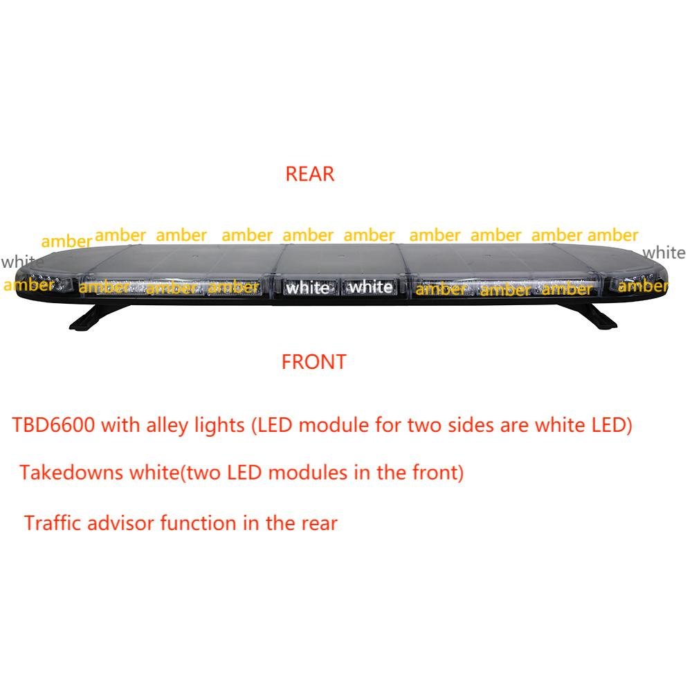 48 Inch Hazard Warning Led bar Emergency Strobe Lightbar Red Blue Amber White with 100W Siren and Speaker and New Control Box