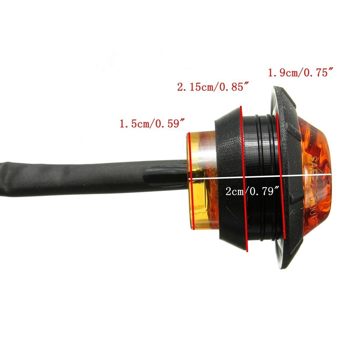Round 3inch 4inch LED Car External Lights 12V 24V Auto Car Bus Truck Wagons Side Marker Indicator Trailer Light Rear Side Lamp