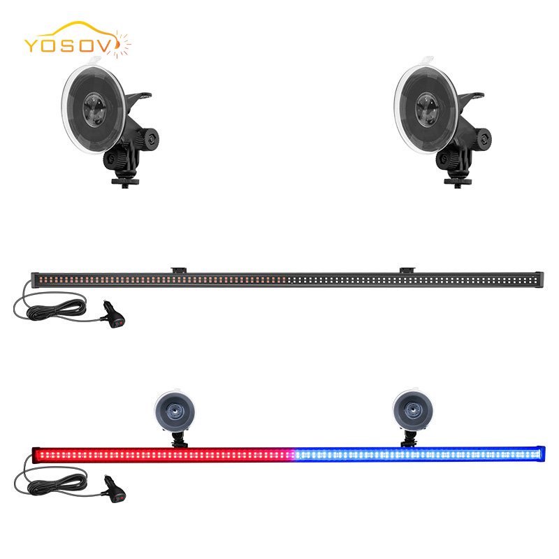 Yosovlamp Car Front and Rear Windshields Modified with LED Ranger Long bar Lights and Multifunctional Roof Warning Lights