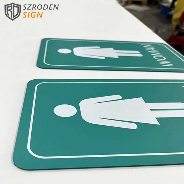 Custom Wayfinding Signage Led Illuminated Male and Female Door Sign Plates Hotel Toilet Signs