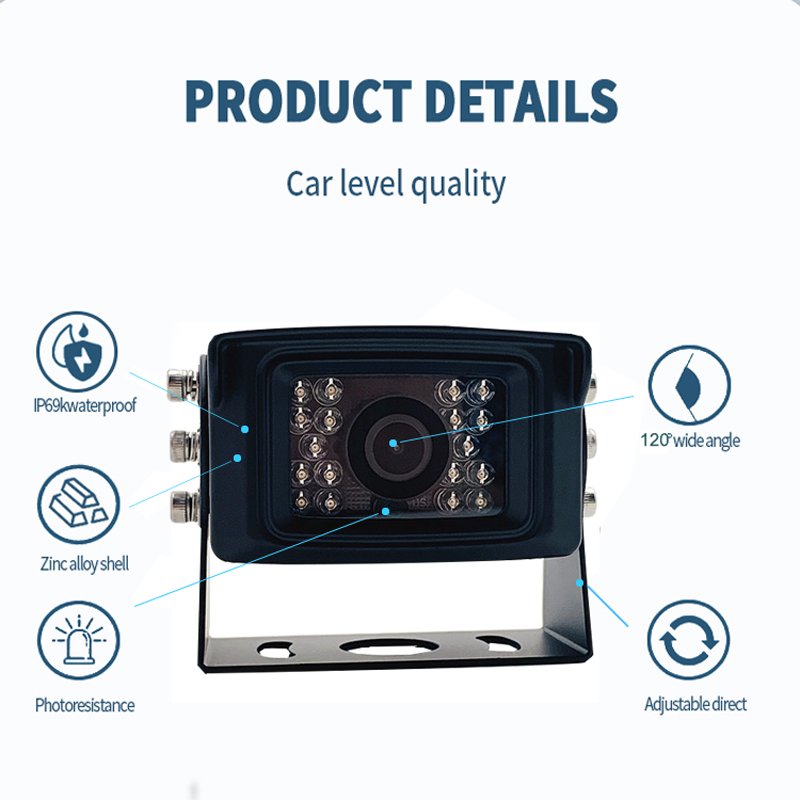 8PIN Melox M12-D 4P Custmozied IP Connector POE Network Heavy Duty Vehicle Truck Security IPC Reverse Camera