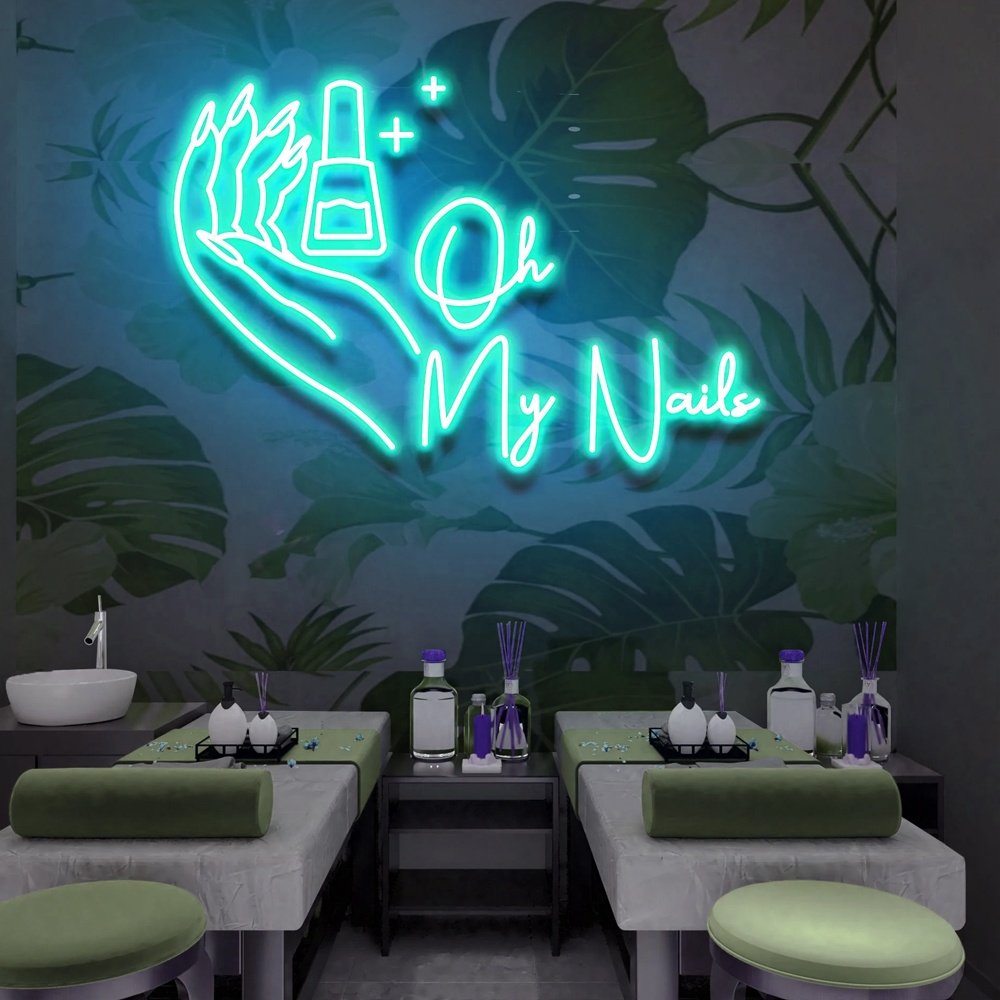 Custom Store Salon Business Shop Small Led Sign Customized Size Led Neon Sign Nails Beauty Led Light up Sign for Wall Decor