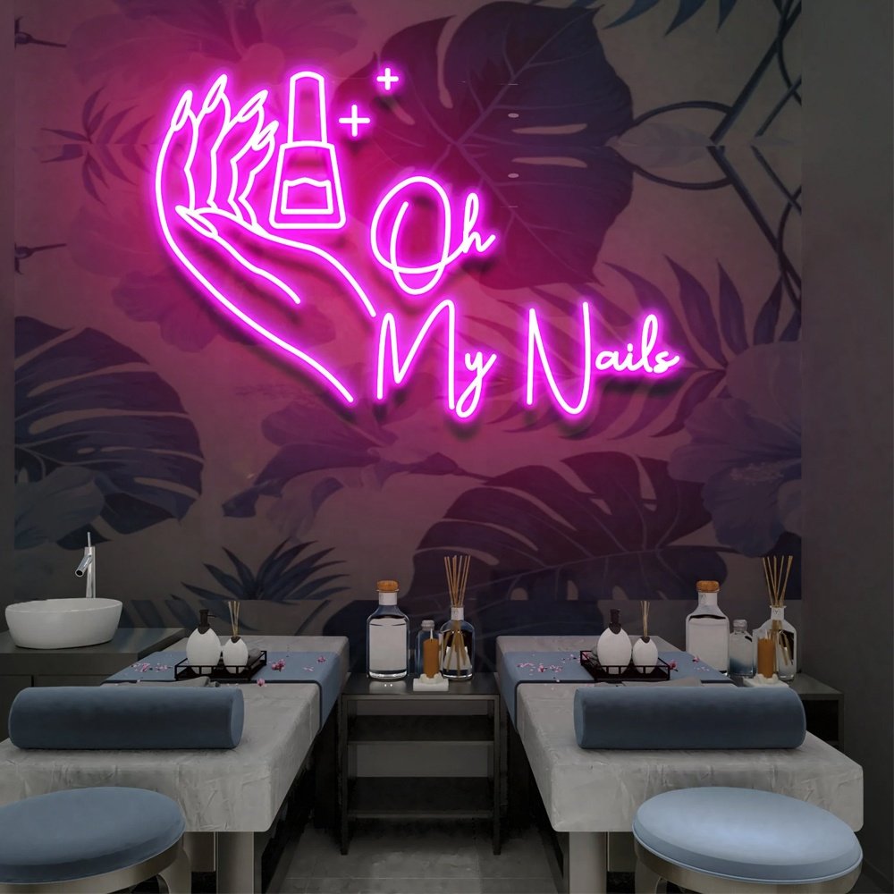 Custom Store Salon Business Shop Small Led Sign Customized Size Led Neon Sign Nails Beauty Led Light up Sign for Wall Decor