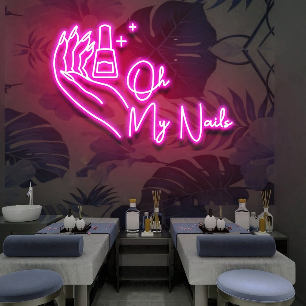 Custom Store Salon Business Shop Small Led Sign Customized Size Led Neon Sign Nails Beauty Led Light up Sign for Wall Decor