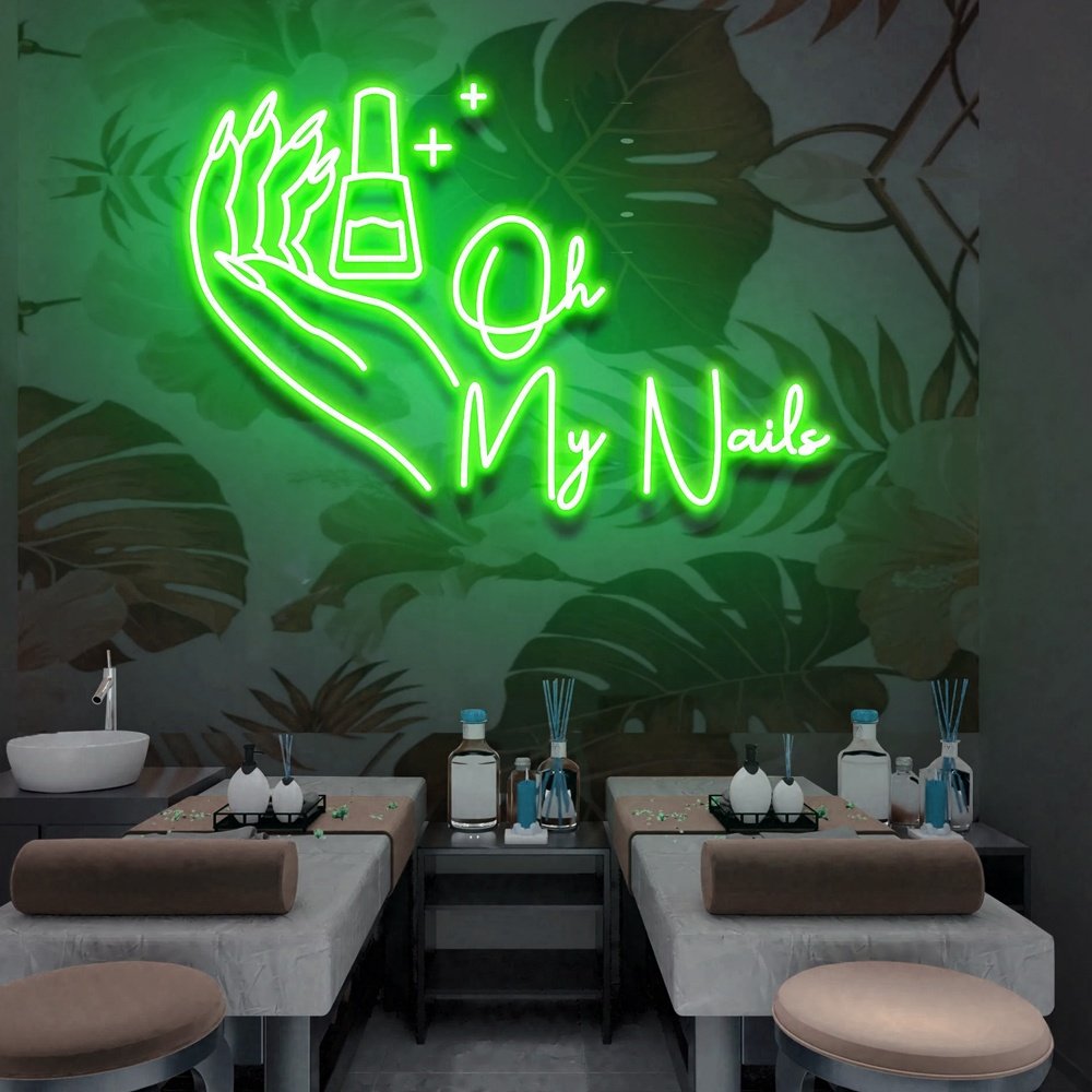Custom Store Salon Business Shop Small Led Sign Customized Size Led Neon Sign Nails Beauty Led Light up Sign for Wall Decor