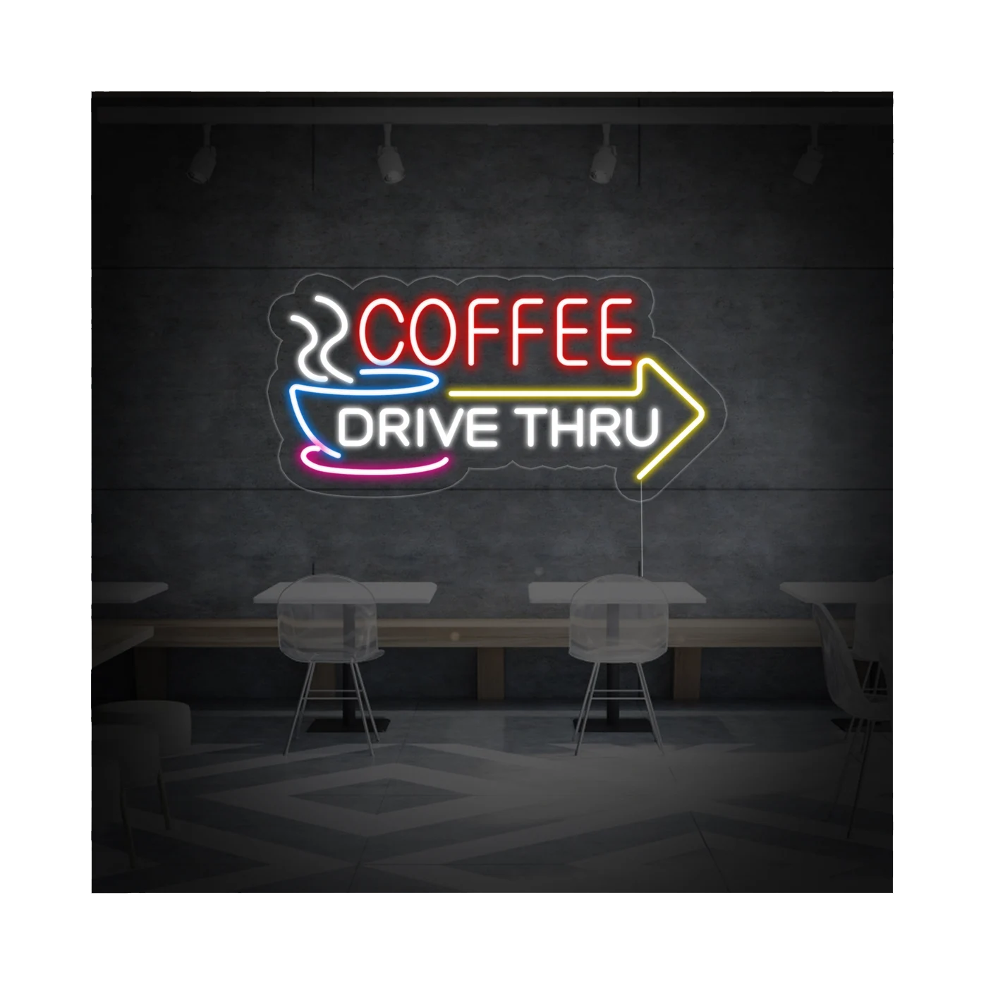 Custom Coffee bar Neon Sign Restaurant Fast Food Shop Flex Silicone Cafe Time LED Neon Light Sign Light Wall Home Decor