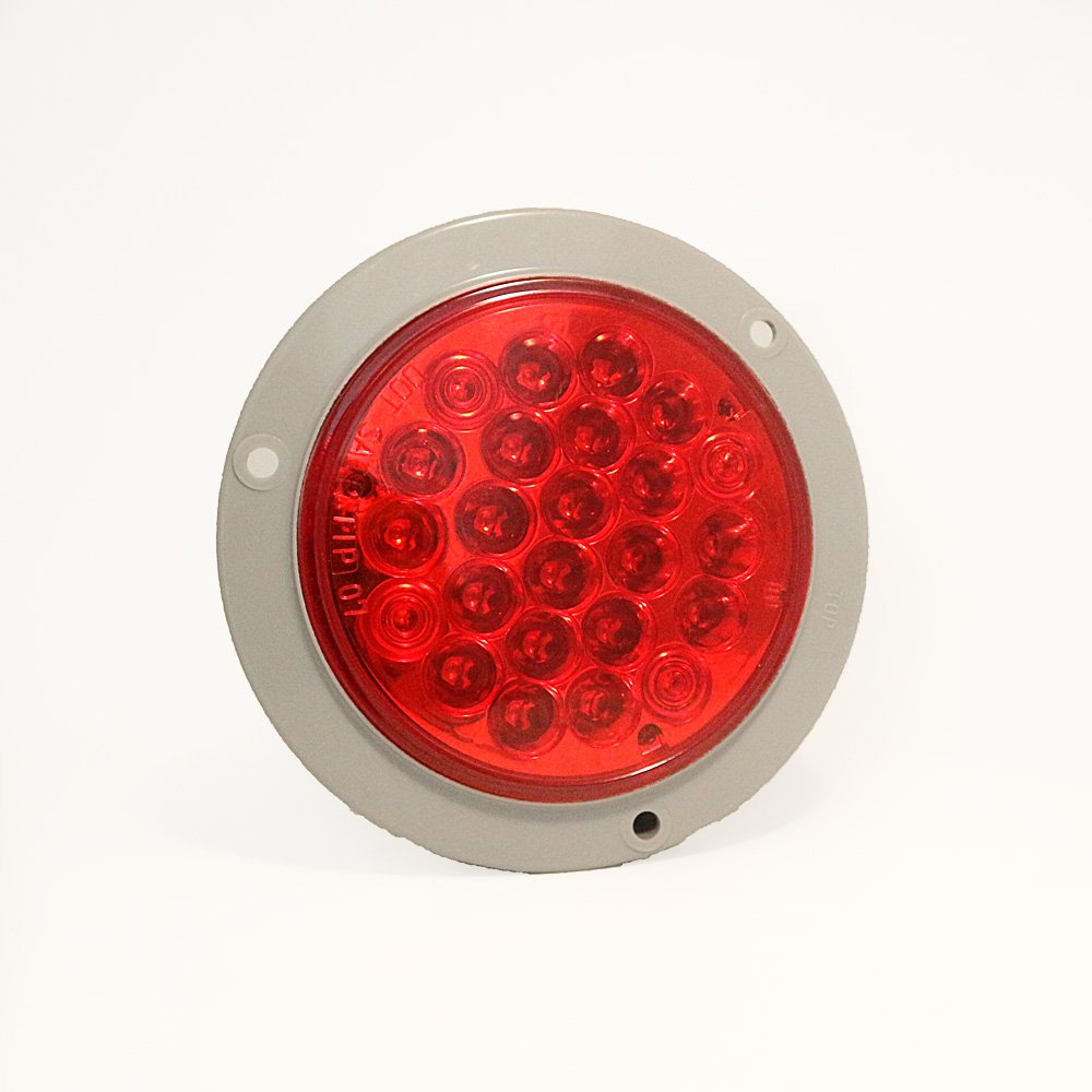 Customize Waterproof DOT SAE Emark 4 Inch Round Red Truck Led Stop Turn Tail Lights With 24 Led for Truck Trailer RV Bus