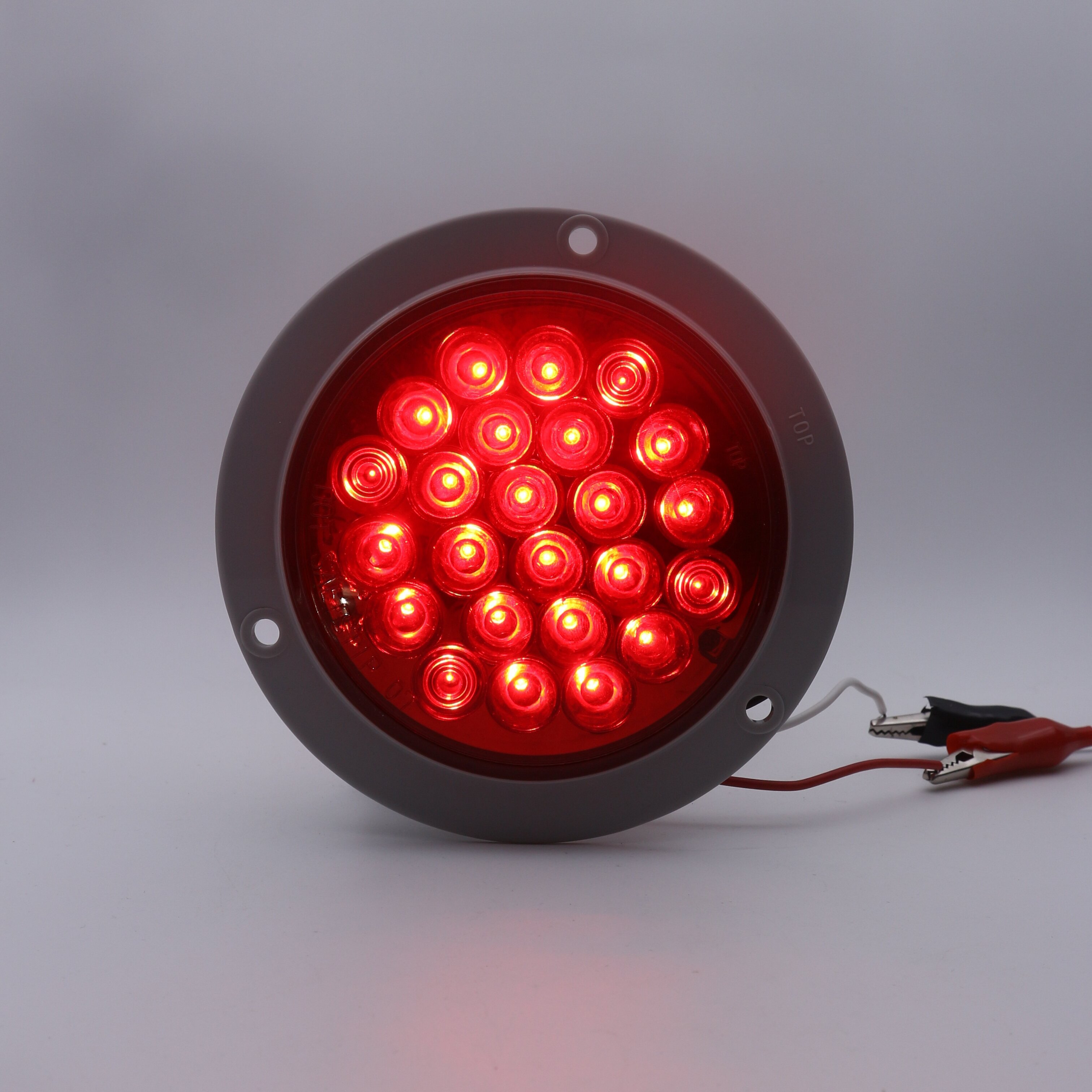 Customize Waterproof DOT SAE Emark 4 Inch Round Red Truck Led Stop Turn Tail Lights With 24 Led for Truck Trailer RV Bus