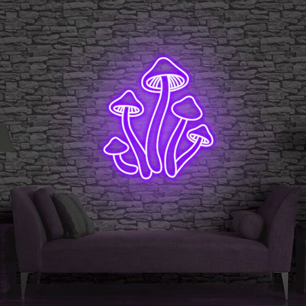 Custom Art Shop Led Neon Sign Mushroom Neon Sign Store Wall Decoration Led Lighting up Sign for Wall Decoration