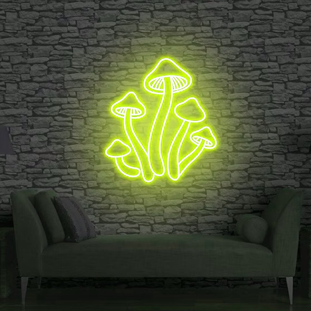 Custom Art Shop Led Neon Sign Mushroom Neon Sign Store Wall Decoration Led Lighting up Sign for Wall Decoration