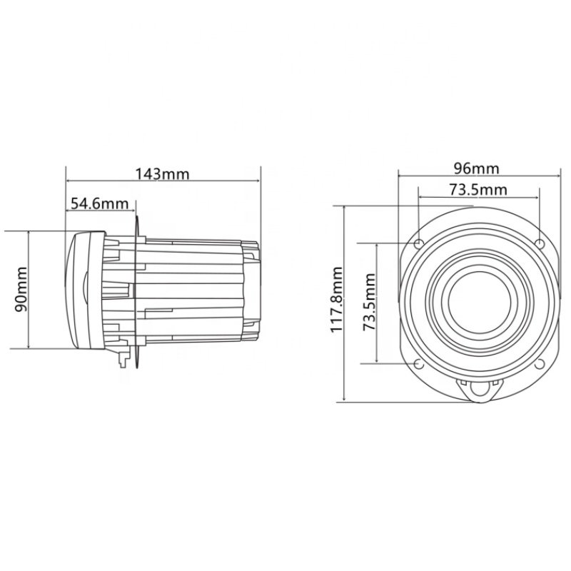 ECE R149 R148 Approved 90mm Headlight for BYD Bus New Condition with Hi Low Beam Front Direction Indicator Day Running Lamp