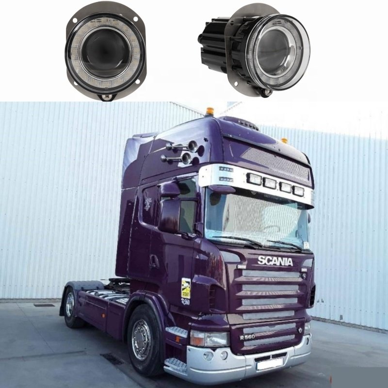 ECE R149 R148 Approved 90mm Headlight for BYD Bus New Condition with Hi Low Beam Front Direction Indicator Day Running Lamp