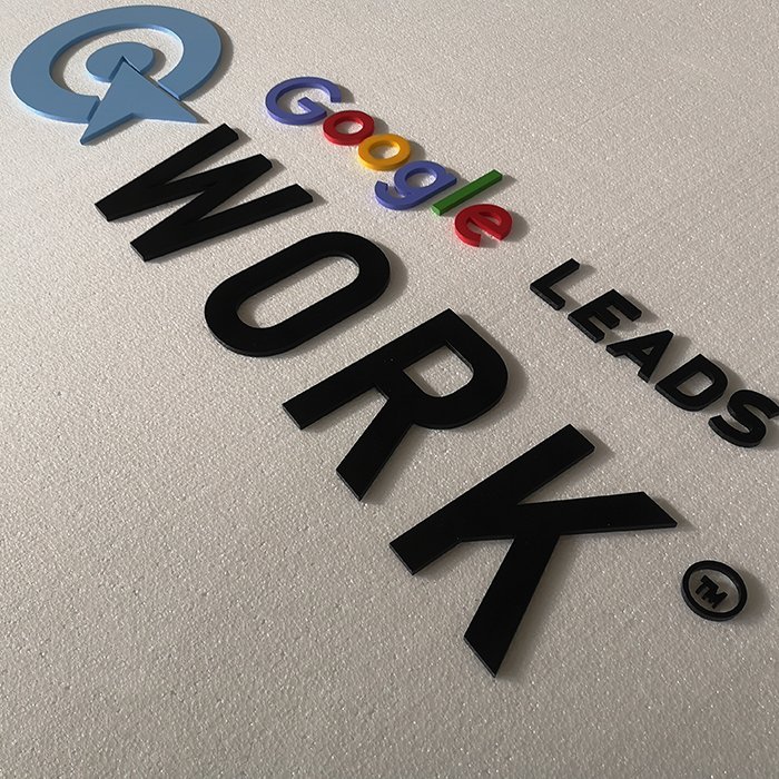 Custom Laser Cutting Flat Face Acrylic Letter Sign 3D Plastic Company Logo