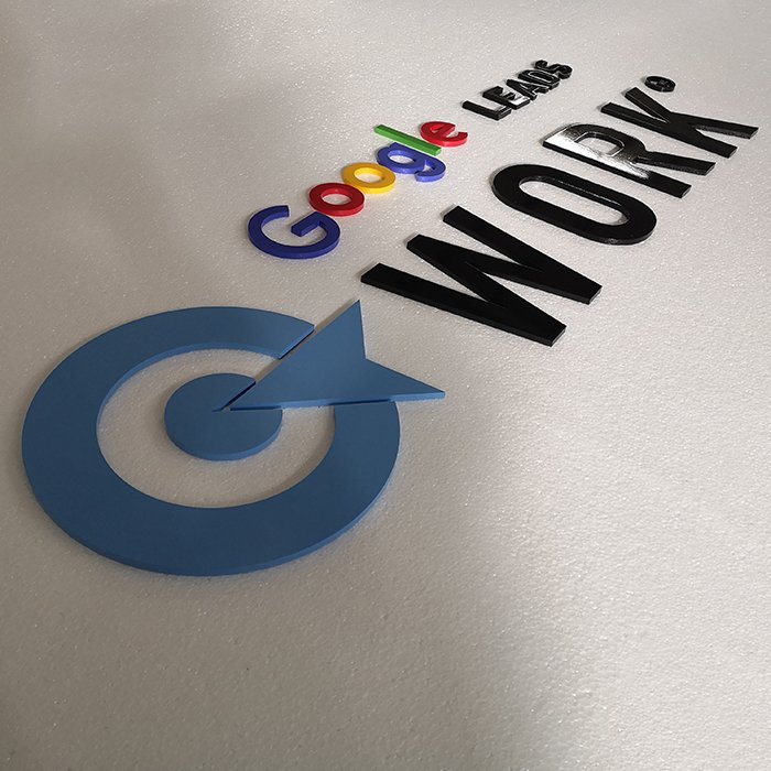 Custom Laser Cutting Flat Face Acrylic Letter Sign 3D Plastic Company Logo