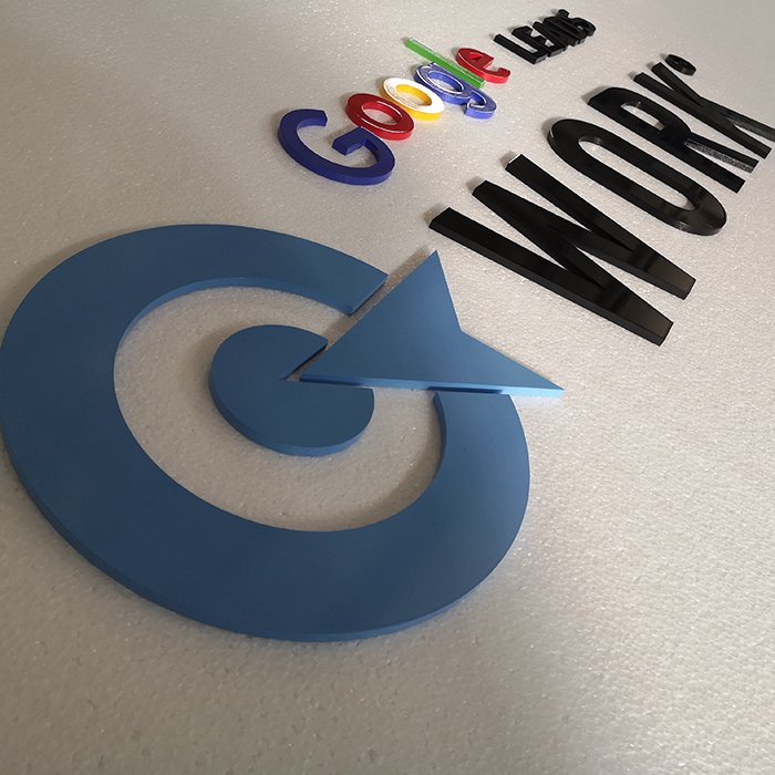 Custom Laser Cutting Flat Face Acrylic Letter Sign 3D Plastic Company Logo