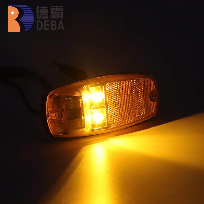 Hunan Deba Factory Supply 2 Years Warranty 5pcs LEDs Square Side Marker&Clearance Light for Trucks Trailers Buses