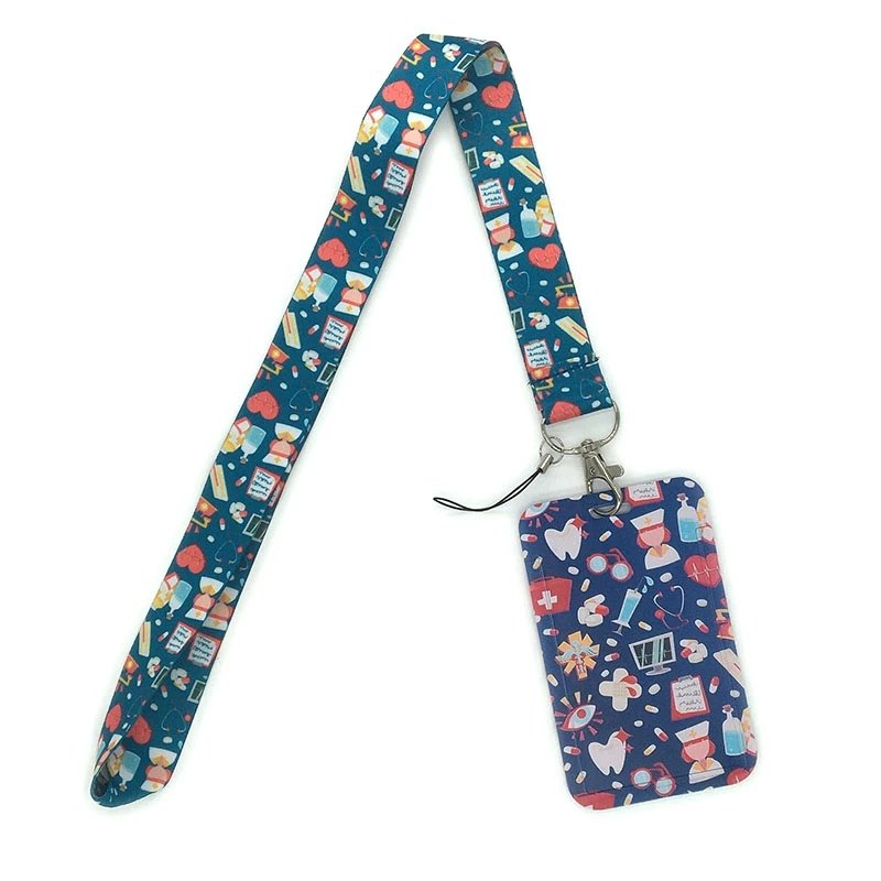 Medical Credit Card ID Holder Badge Lanyard Doctor Nurse for Student Women Travel Bank Bus Business Card Cover Badge