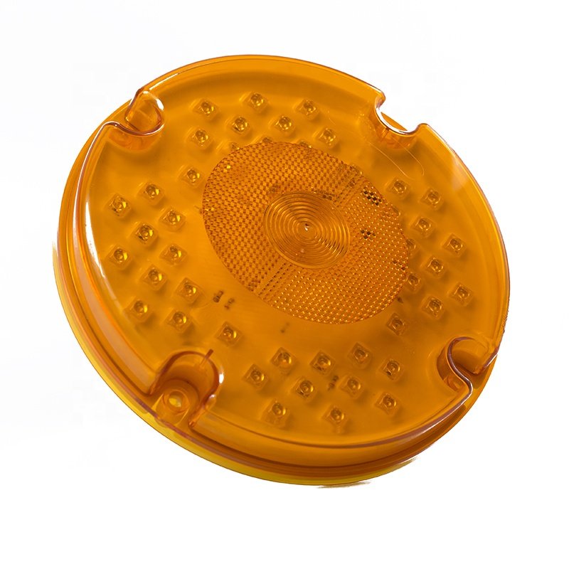 7inch 8.8W 12V/24V Round LED Work Light Amber for Truck or School Bus Fog Lights Led Lights for Bus