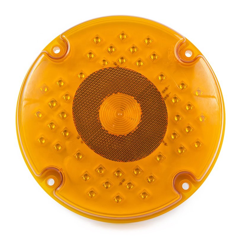 7inch 8.8W 12V/24V Round LED Work Light Amber for Truck or School Bus Fog Lights Led Lights for Bus