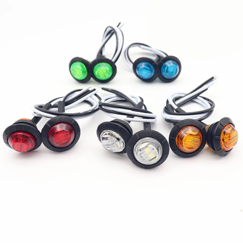 Truck Side Marker Indicator Light Turn Signal Lamp 12V 24V LED Auto Car Bus Lorry Trailer Tail Warning Lamp Brake Lights