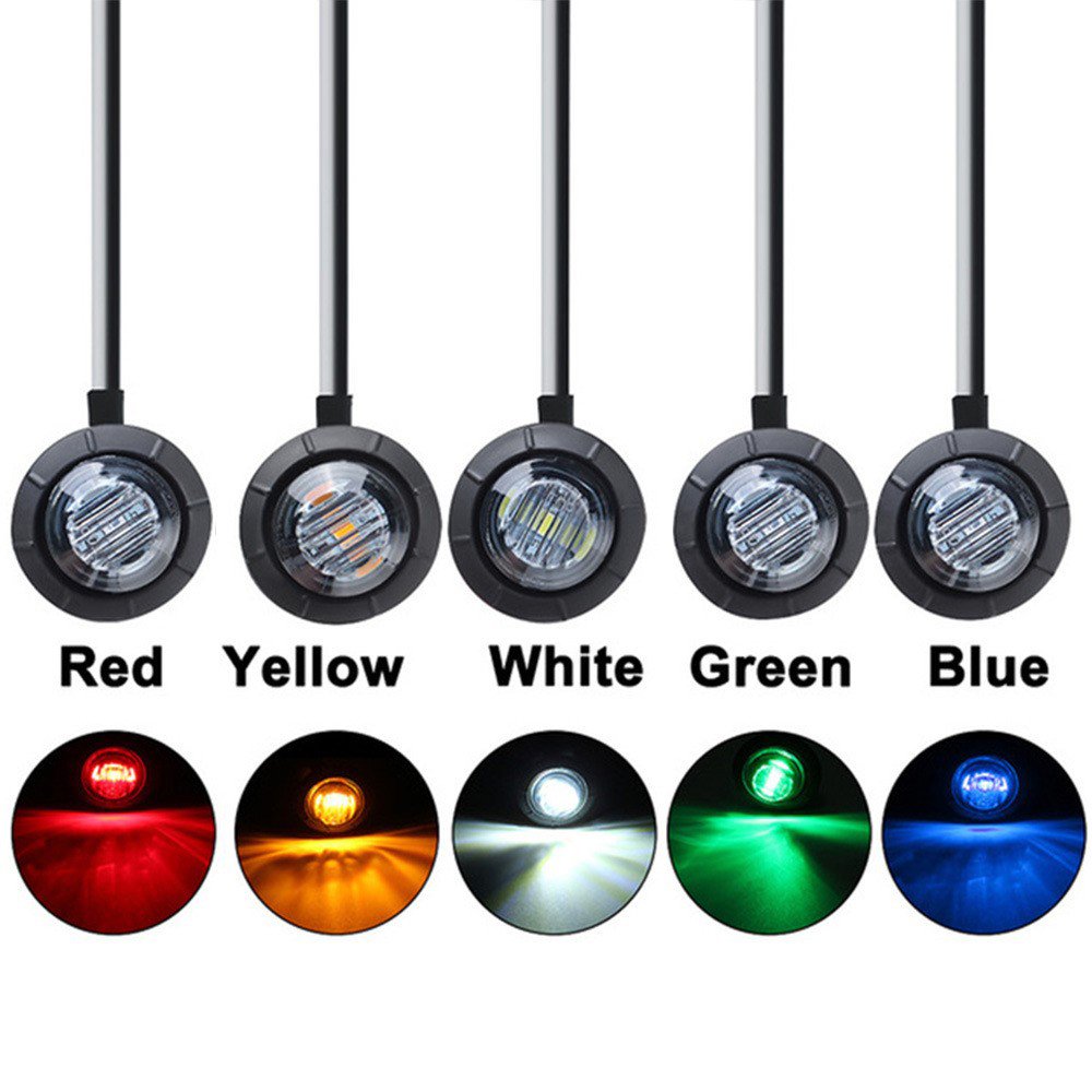 Truck Side Marker Indicator Light Turn Signal Lamp 12V 24V LED Auto Car Bus Lorry Trailer Tail Warning Lamp Brake Lights
