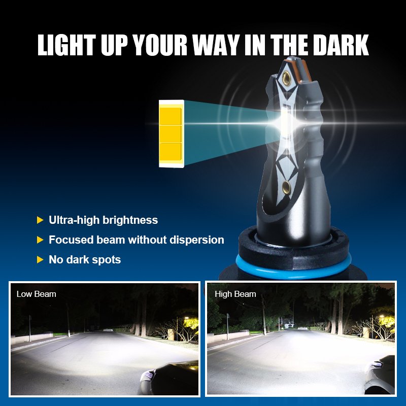 Super Bright H4 LED H7 Led Headlight Bulb 12V 24V Luces Led Para Autos With Can Bus CSP 1860 for Car Auto 50000 Lumen 9005 Led