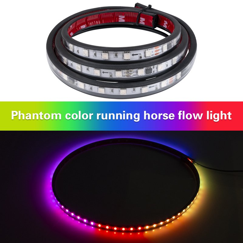 Car Truck Medium Mesh Flow Light Strips for Truck 1/1.2/1.5/1.8/2/2.4M Colorful LED Light Led Grille Flow Light