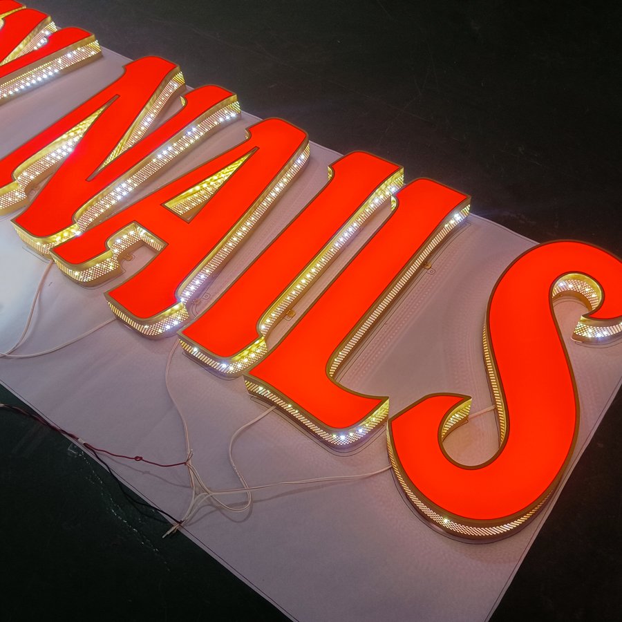 Kexian 3d Acrylic Signs Business Logo Beauty Salon Nail Shop Company Name Sign LED Lighted Channel Letter
