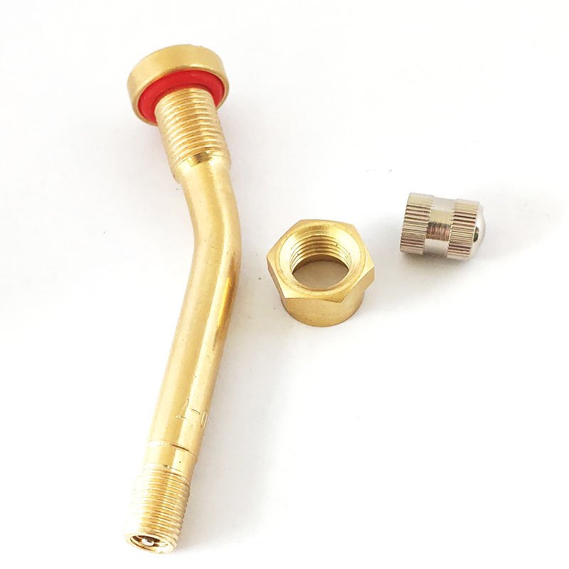 V3.20.7 TRUCK and BUS TIRE VALVE BRASS CLAMP-IN METAL GOLDEN COLOR TUBELESS TYRE VALVES
