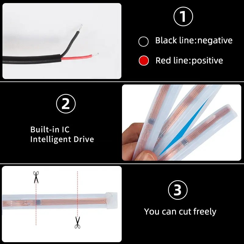 New Universal 1.5/1.8M Start-scan Led Car Hood Light Flexible Daytime Running Lights Strip Deacorative Lamp Accessories