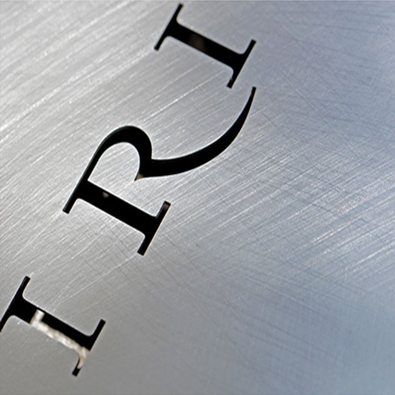 Stainless Steel Titanium Brushed Storefront Wall-mounted Outdoor LED Light Box Custom Luminous Metal LOGO